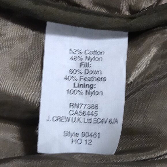 J. Crew Expedition Down Hooded Puffer Vest Green MEN'S LARGE - Picture 5 of 6